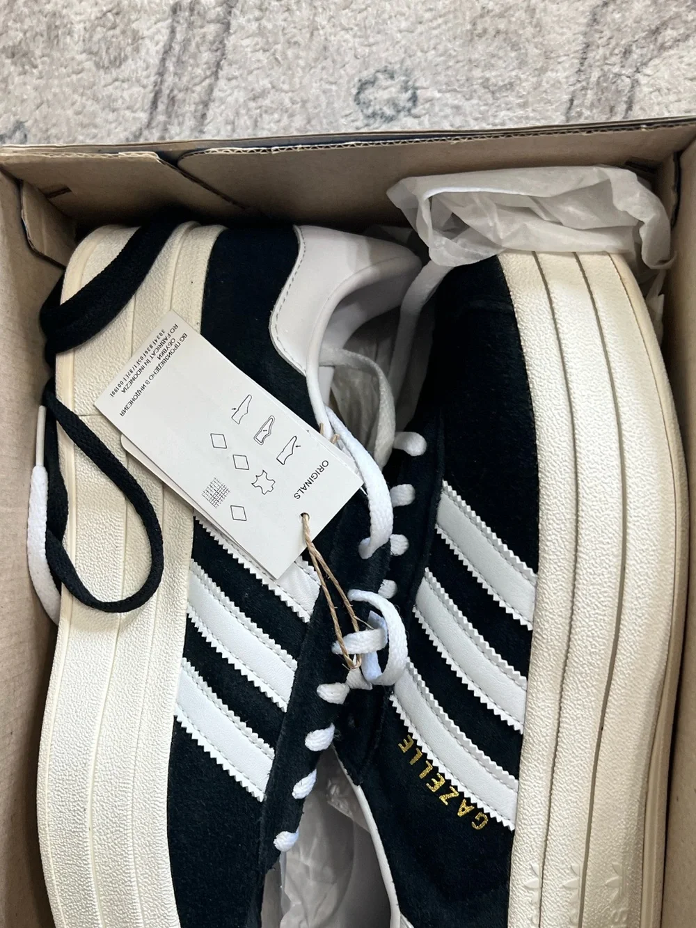 adidas Black and White Espadrilles Platform Sneakers